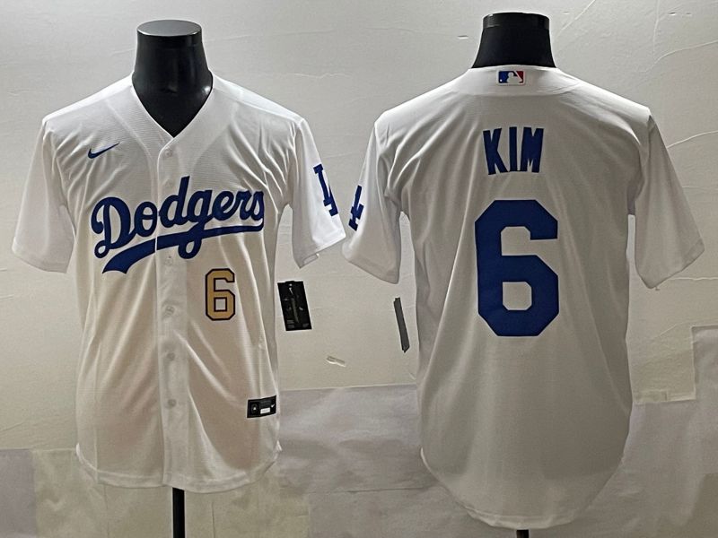 Men 2025 Los Angeles Dodgers #6 H.S.Kim White Game Nike MLB Jersey style 15